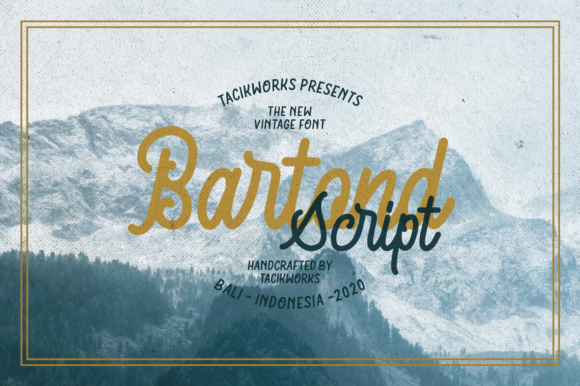 Bartond Script Font Poster 1