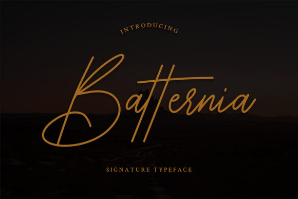 Batternia Font Poster 1