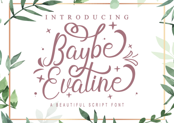Baybe Evaline Font Baybe Evaline Font Poster 1