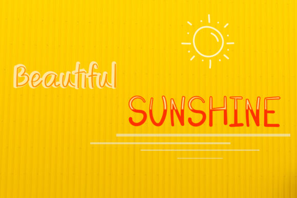 Beautiful Sunshine Font Poster 1