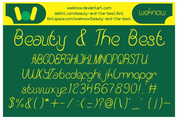 Beauty and the Best Font Poster 1