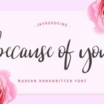 Because of You Font Poster 1