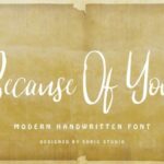 Because of You Font Poster 2