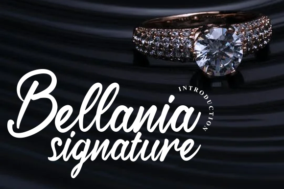 Bellania Signature Font Poster 1