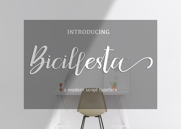 Bicillesta Font Bicillesta Font Poster 1