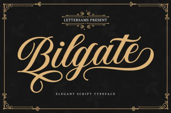 Bilgate Font Bilgate Font Poster 1