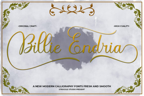 Billie Endria Font Poster 1