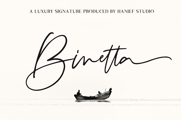 Binetta Signature Font Poster 1