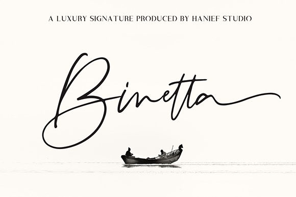 Binetta Signature Font