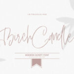 Birch Candles Font Poster 1