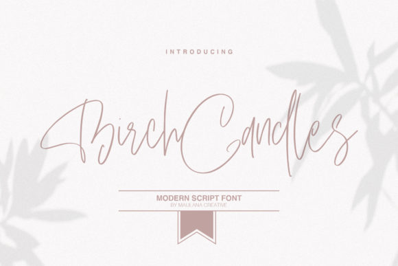 Birch Candles Font Poster 1