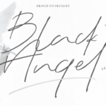 Black Angel Font Poster 1