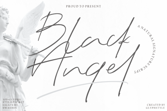 Black Angel Font Poster 1