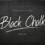 Black Chalk Font Poster 1