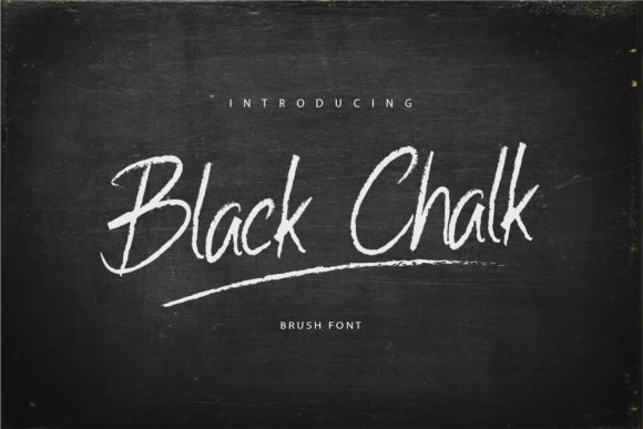 Black Chalk Font Poster 1