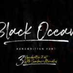Black Ocean Font Poster 1