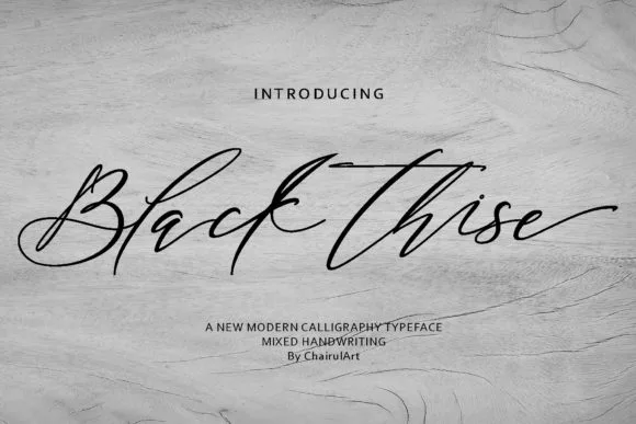 Black Thise Font Black Thise Font Poster 1