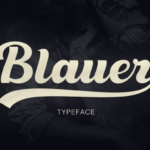 Blauer Font Poster 1