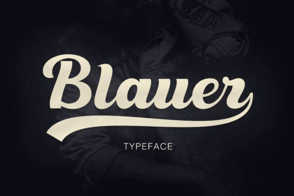 Blauer Font Poster 1