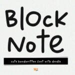 Block Note Font Poster 1