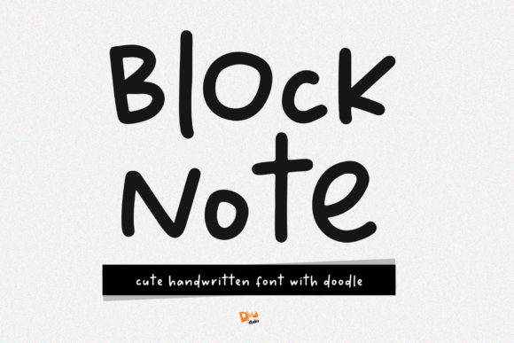 Block Note Font Poster 1