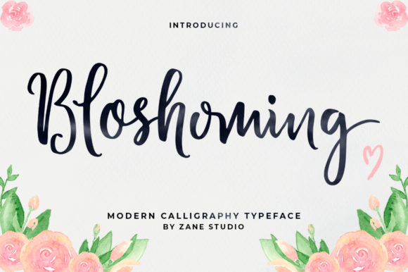 Bloshoming Font Poster 1