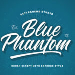 Blue Phantom Font Poster 1