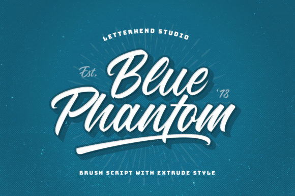 Blue Phantom Font Poster 1