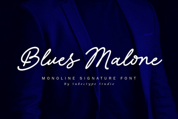 Blues Malone Font Poster 1
