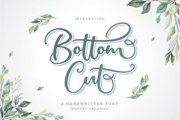 Bottom Cut Font
