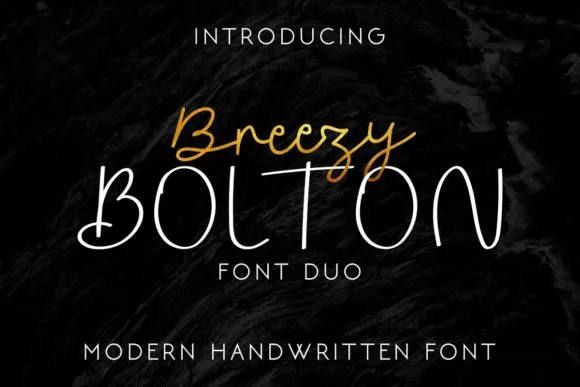 Breezy Bolton Font Breezy Bolton Font Poster 1