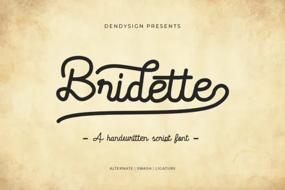 Bridette Font Bridette Font Poster 1