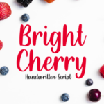 Bright Cherry Font Poster 1
