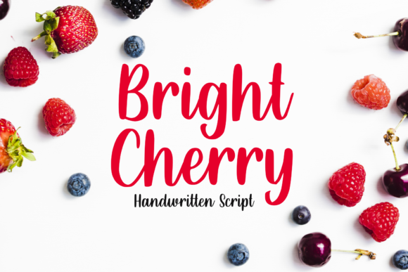 Bright Cherry Font Poster 1