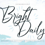 Bright Daily Font Poster 1