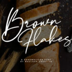 Brown Flakes Font Poster 1