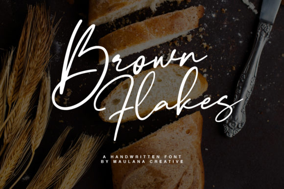 Brown Flakes Font Poster 1