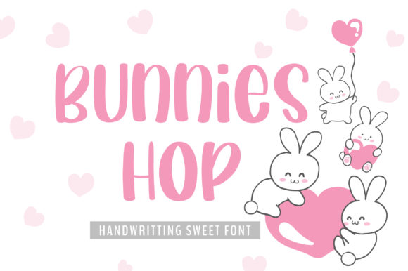 Bunnies Hop Font Poster 1