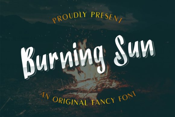 Burning Sun Font Poster 1