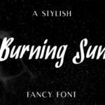 Burning Sun Font Poster 2