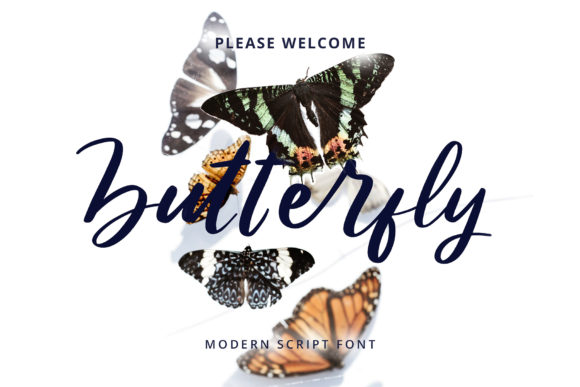 Butterfly Font Poster 1