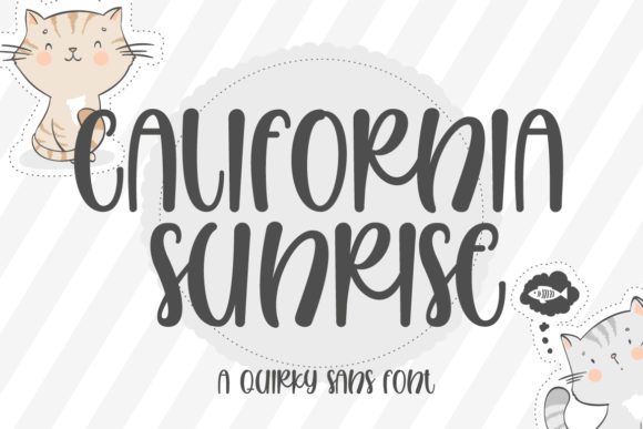 California Sunrise Font Poster 1