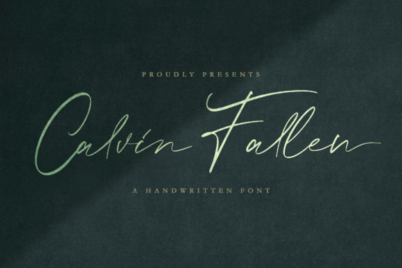 Calvin Fallen Font Poster 1