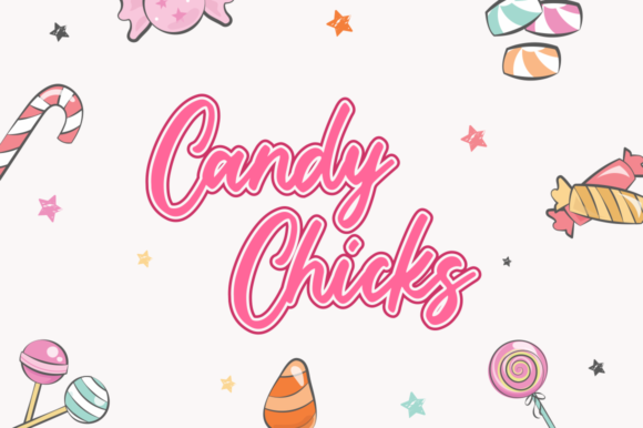 Candy Chicks Font Poster 1
