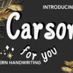 Carson Font Poster 1