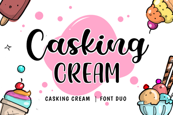 Casking Cream Font Poster 1
