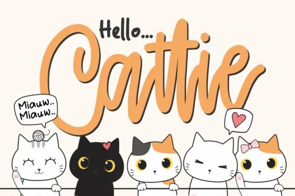 Cattie Font Cattie Font Poster 1