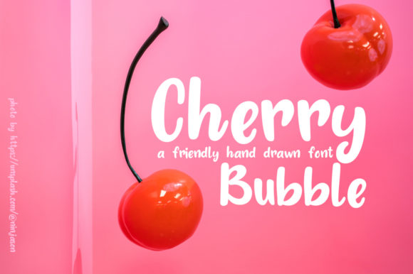 Cherry Bubble Font Poster 1