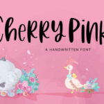 Cherry Pink Font Poster 1