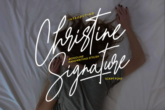Christine Signature Font Poster 1